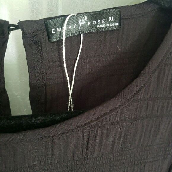 NWOT Emery Rose Black Sleeveless Dress Whimsy Goth Emo Relaxed Women’s Size XL - Picture 8 of 10